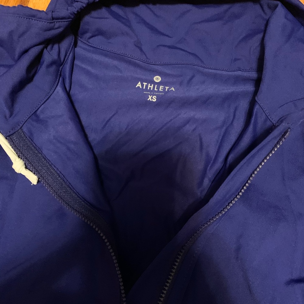 Athleta Spinnaker Sun Track Tunic Zip Up Blue Sweater Jacket XS - Picture 3 of 5